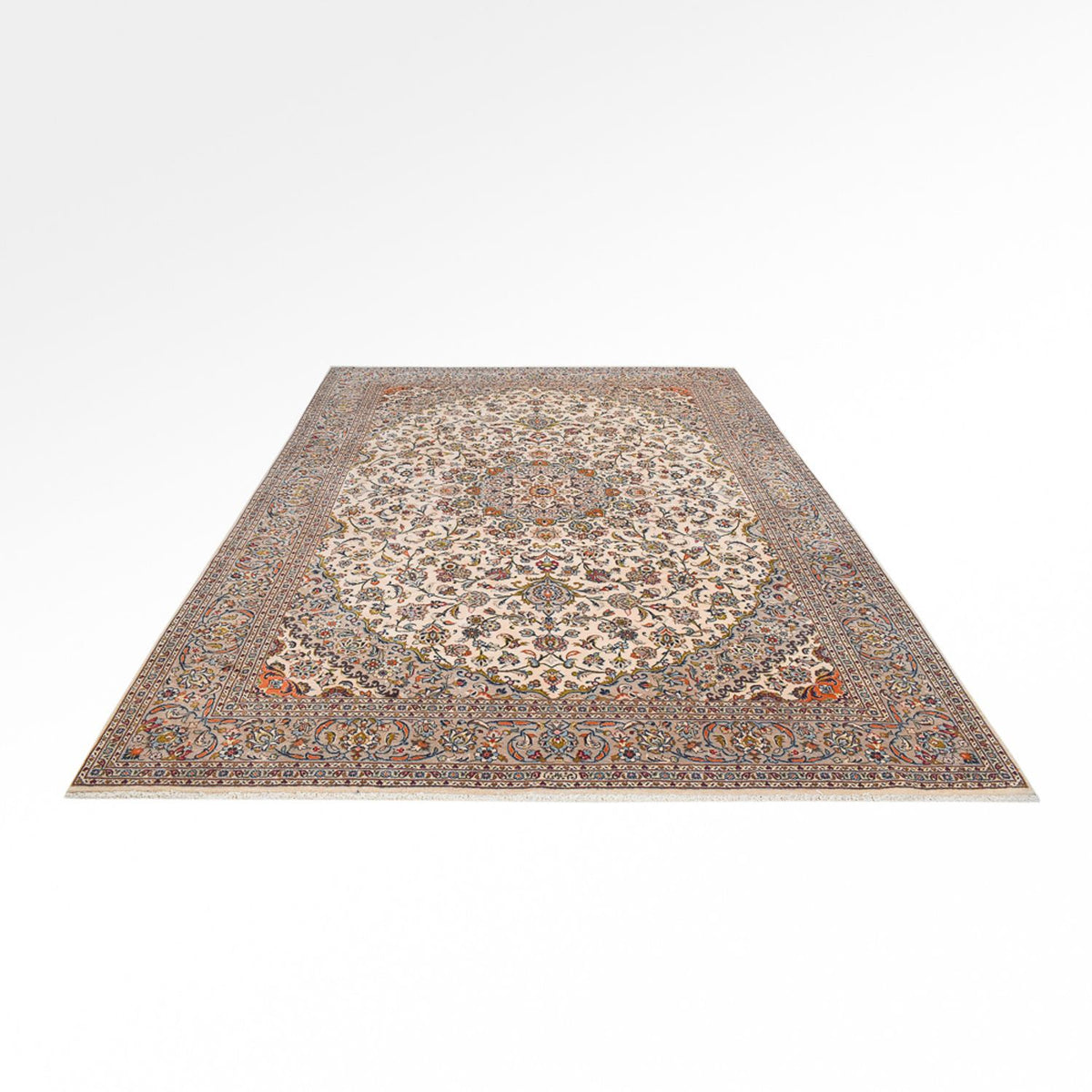 Alfombra persa - Keshan - Real - 353 x 254 cm - arena