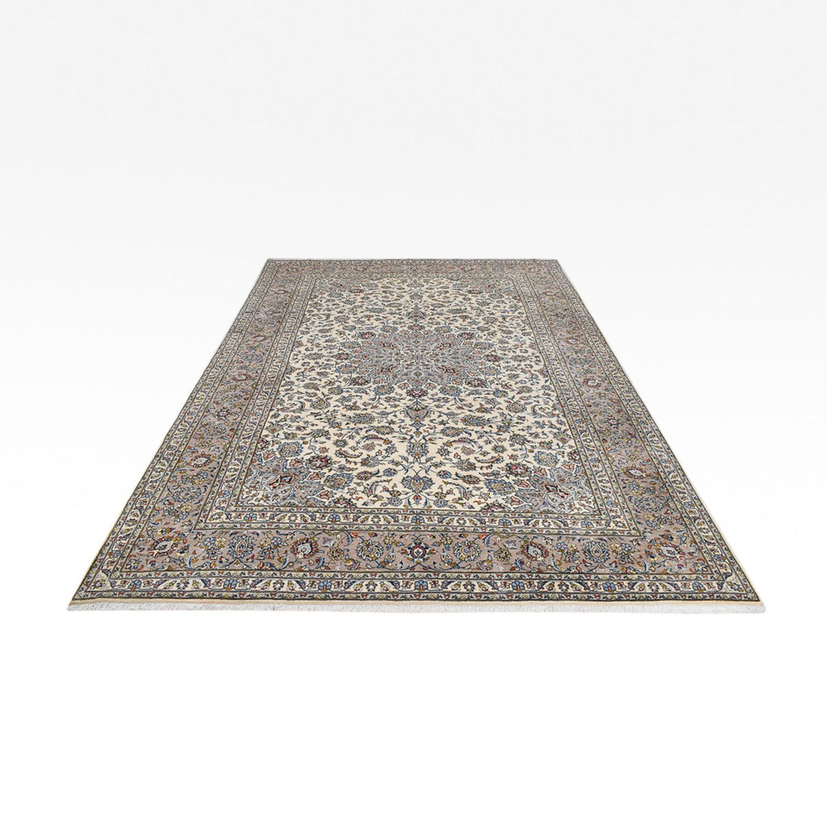 Alfombra persa - Keshan - Real - 365 x 247 cm - gris