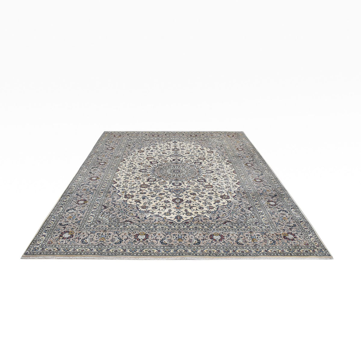 Alfombra persa - Keshan - Real - 340 x 252 cm - gris