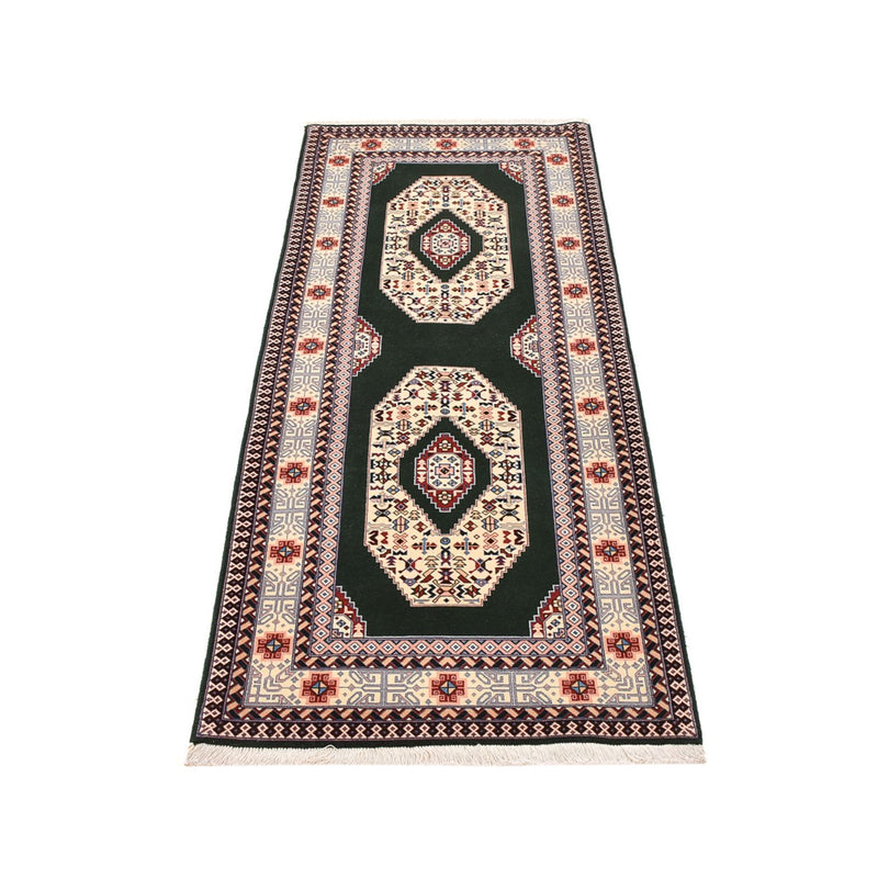 Alfombra de pasillo Alfombra Persa - Tabriz - Real - 202 x 74 cm - azul oscuro