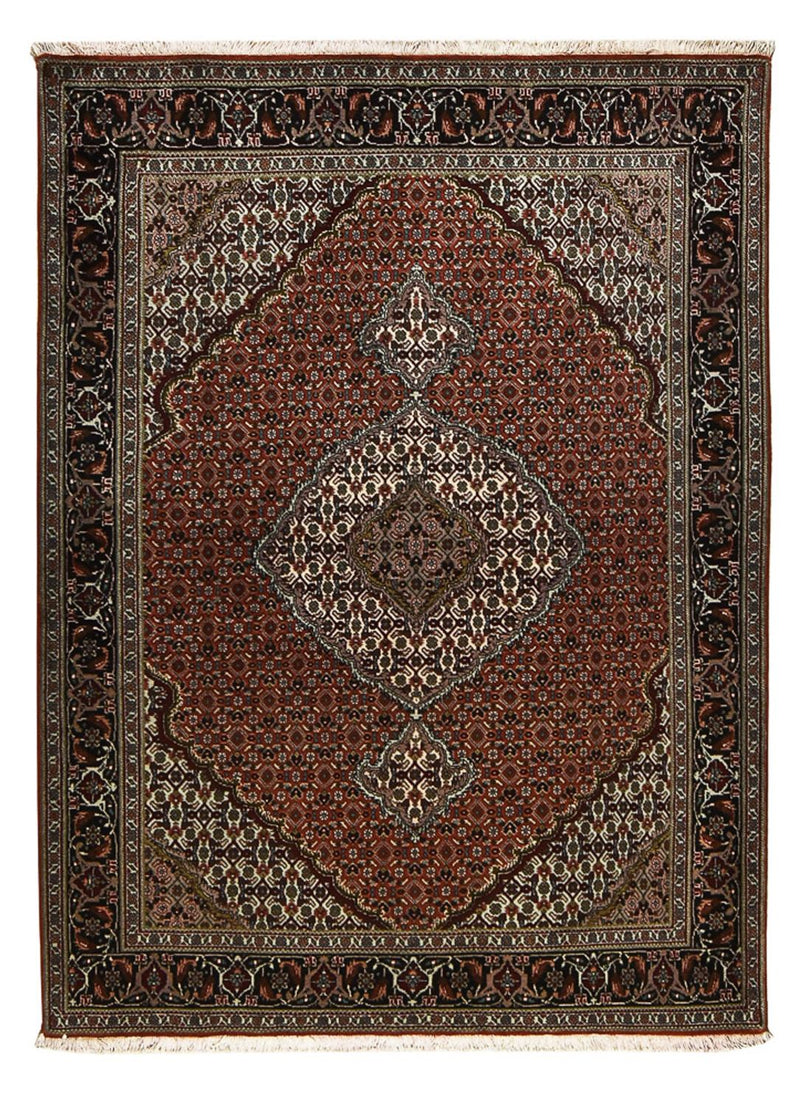 Alfombra Persa - Tabriz - Real - 203 x 150 cm - rojo oscuro