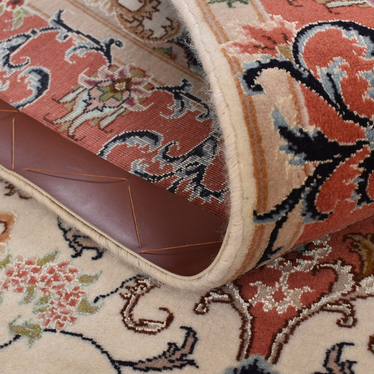 Alfombra de pasillo Alfombra Persa - Tabriz - Real - 404 x 89 cm - multicolor