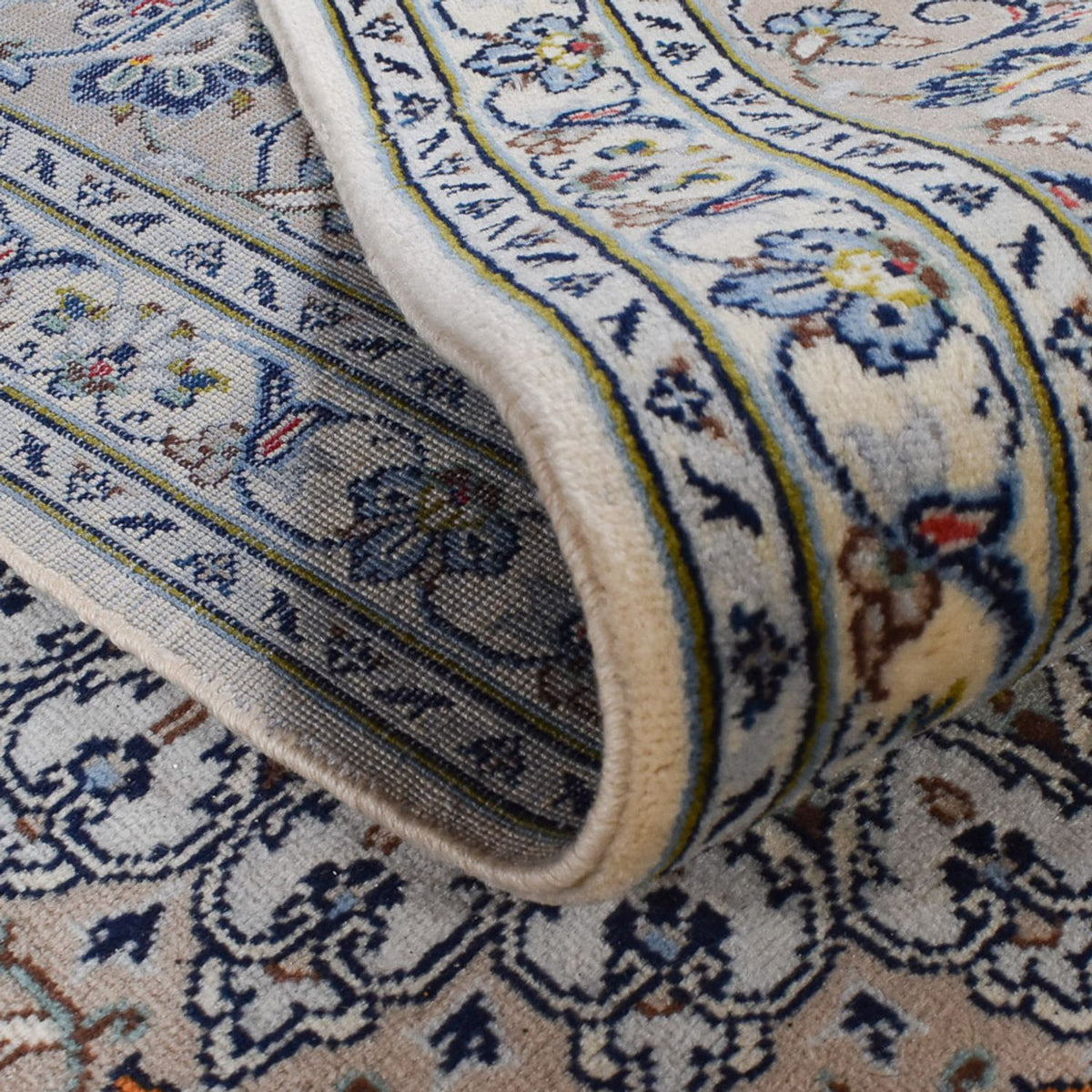 Alfombra persa - Keshan - Real - 368 x 249 cm - gris