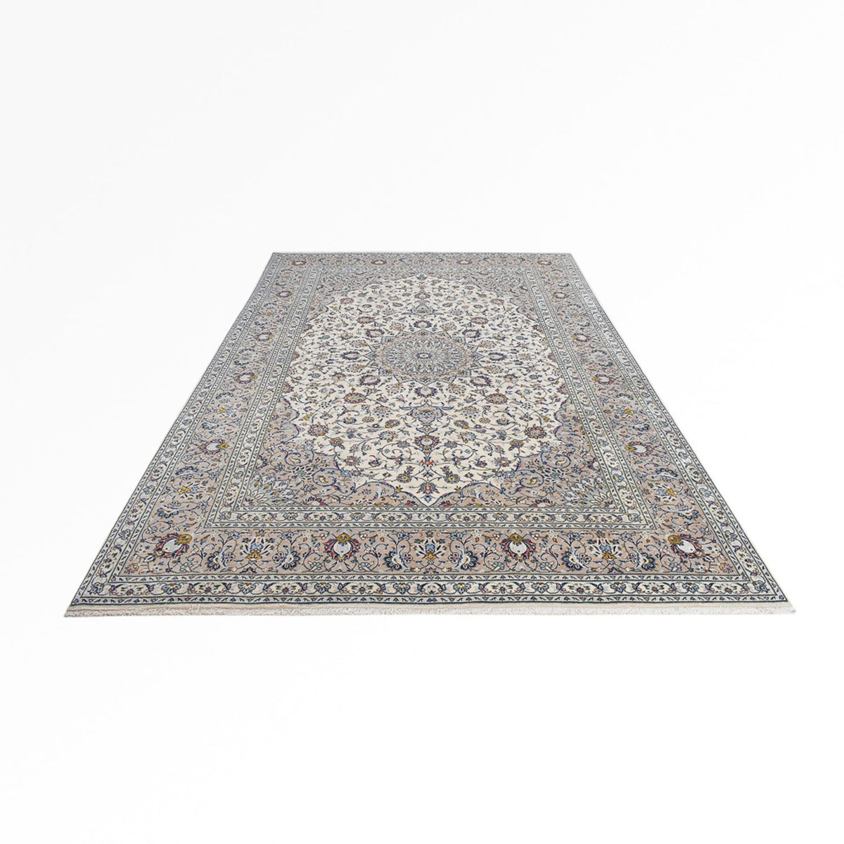Alfombra persa - Keshan - Real - 368 x 249 cm - gris