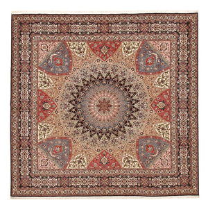 Alfombra Persa - Tabriz - Prima - 260 x 253 cm - beige oscuro