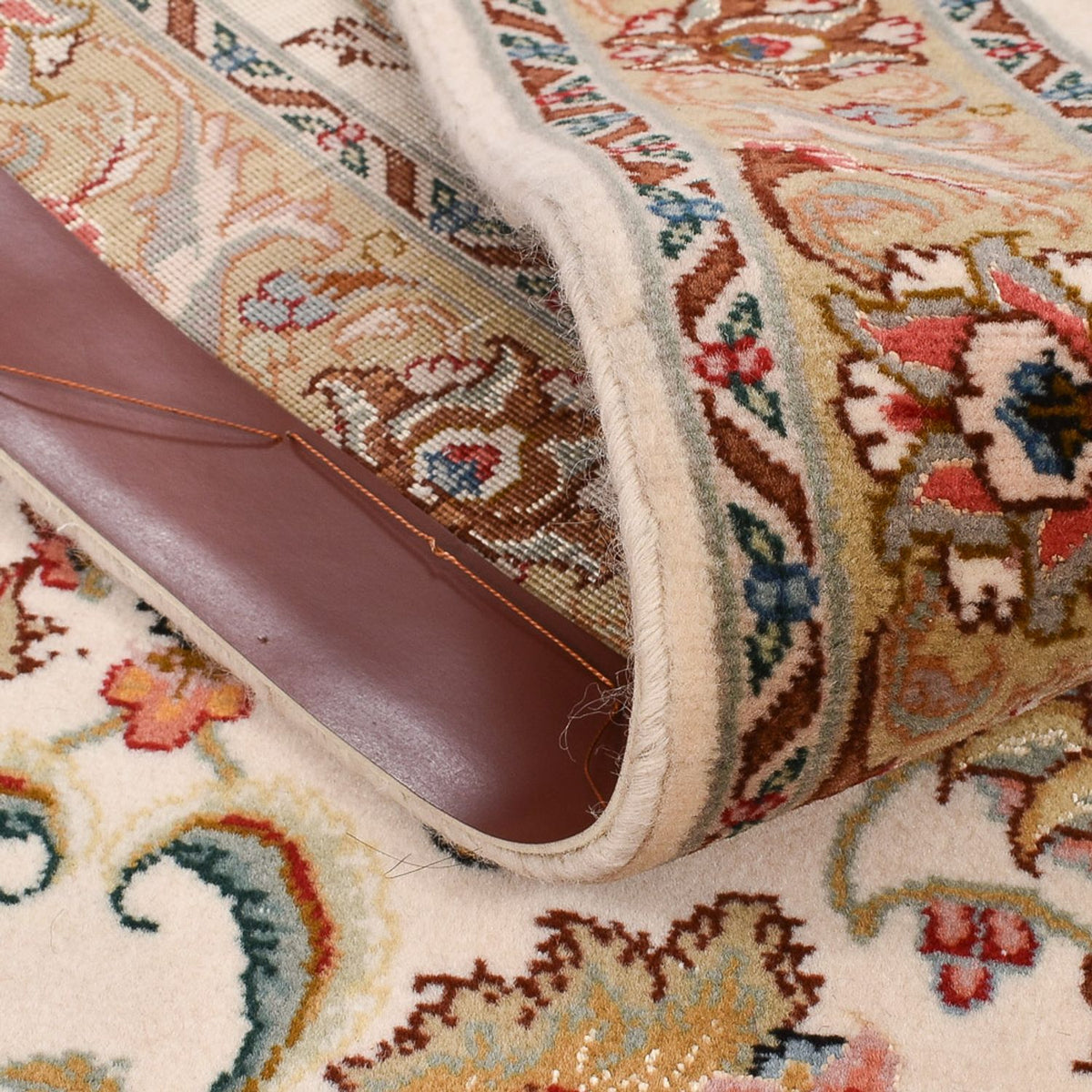 Alfombra de pasillo Alfombra Persa - Tabriz - Prima - 307 x 79 cm - caramelo