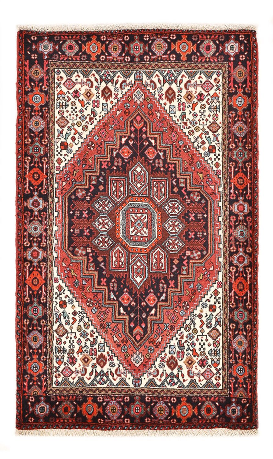 Alfombra persa - Nómada - 129 x 80 cm - rojo claro