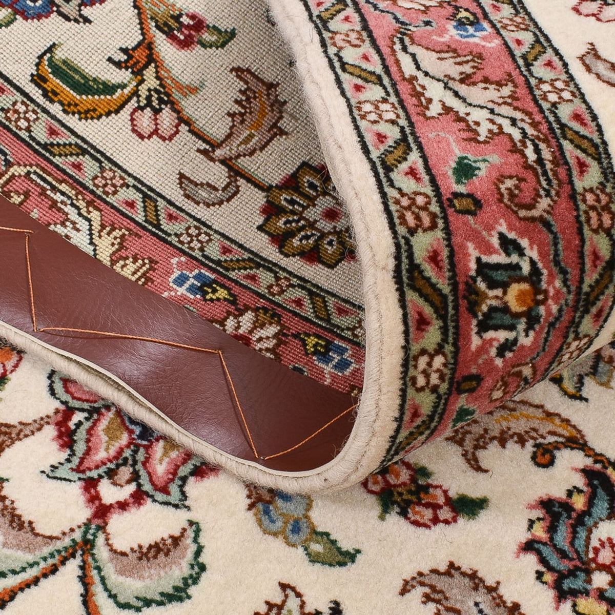 Alfombra de pasillo Alfombra Persa - Tabriz - Real - 295 x 72 cm - arena