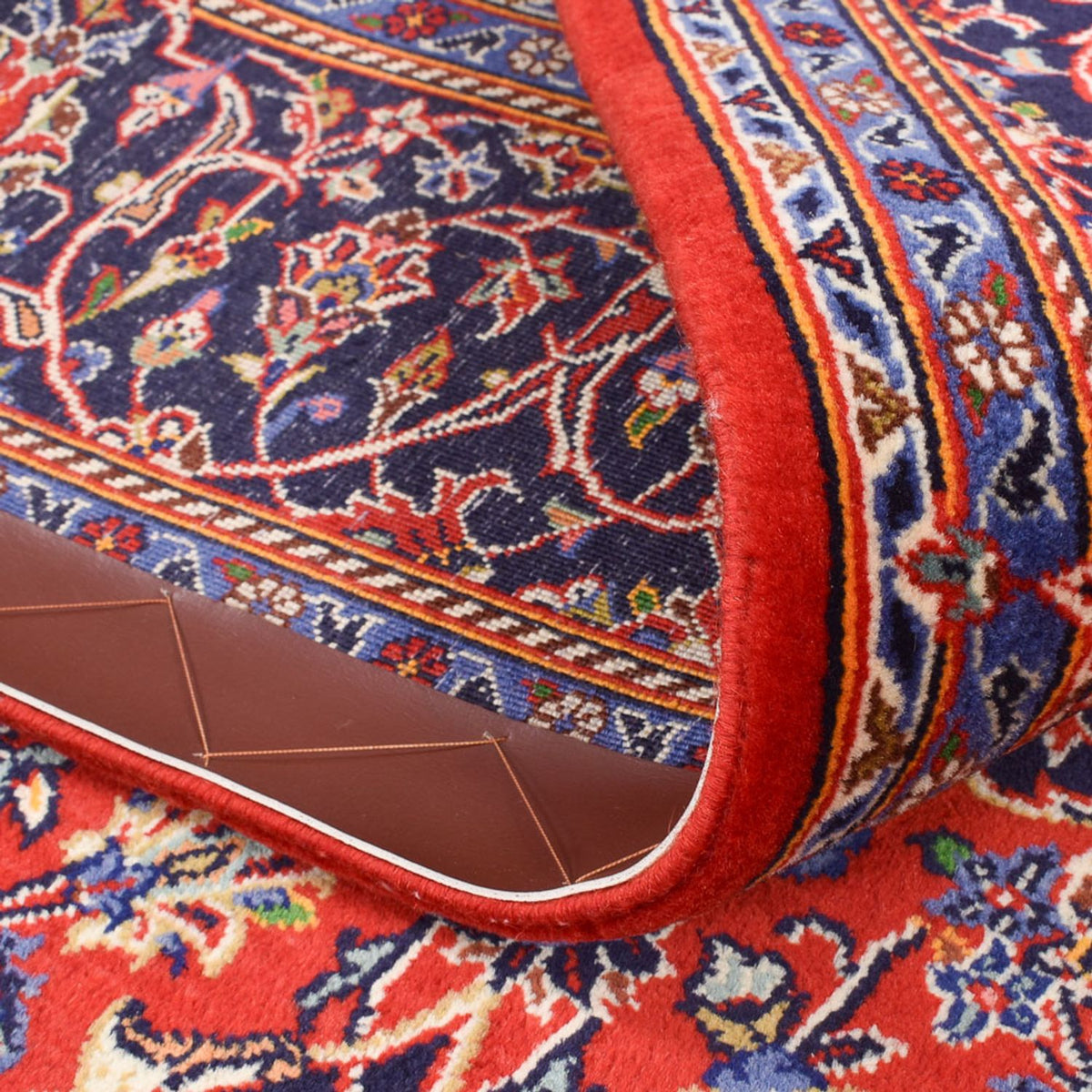 Alfombra persa - Keshan - 227 x 150 cm - rojo