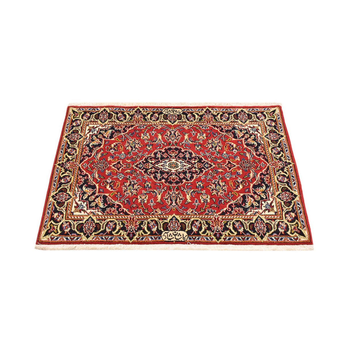Alfombra persa - Keshan - 100 x 70 cm - rojo