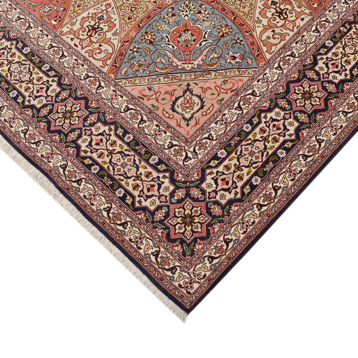 Alfombra Persa - Tabriz - Real cuadrado  - 254 x 248 cm - beige oscuro
