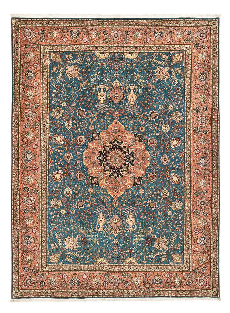 Alfombra Persa - Tabriz - Real - 352 x 253 cm - azul marino