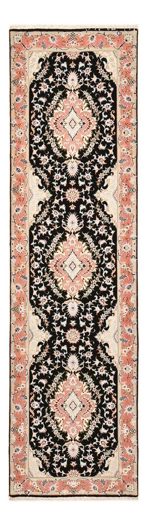 Alfombra de pasillo Alfombra Persa - Tabriz - Real - 300 x 83 cm - azul oscuro