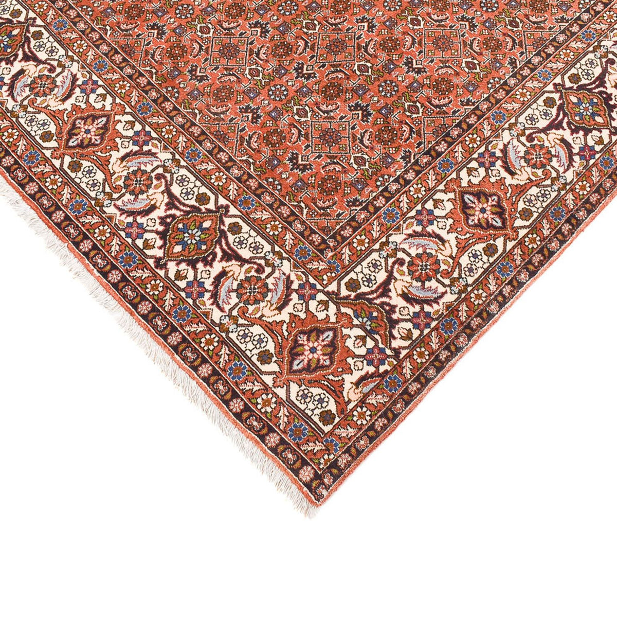 Alfombra de pasillo Alfombra persa - Bidjar - 392 x 200 cm - óxido