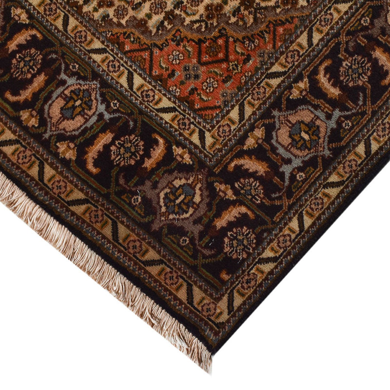 Alfombra Persa - Tabriz - Real - 205 x 146 cm - marrón oscuro