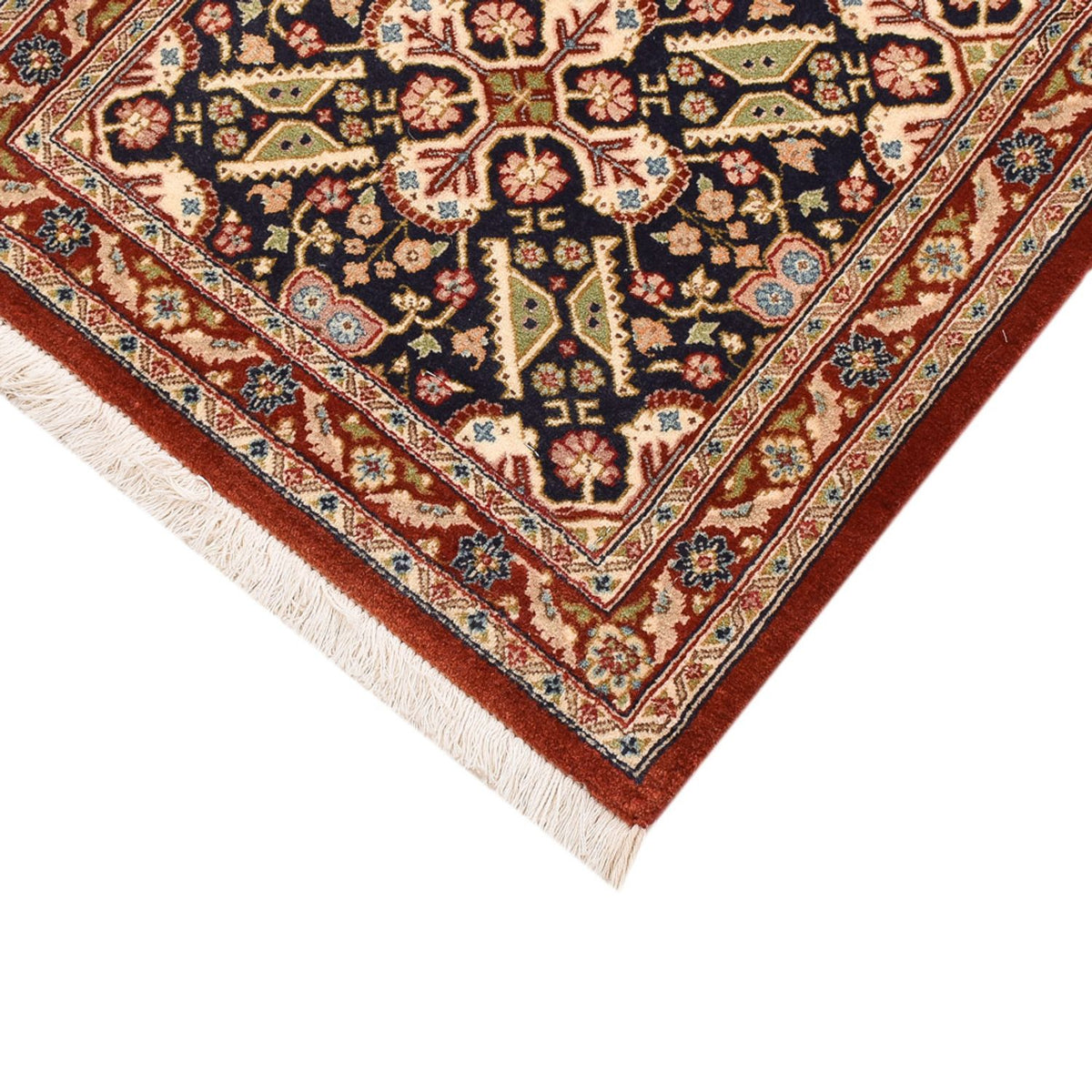 Alfombra de pasillo Alfombra Persa - Ghom - Royal - 150 x 54 cm - beige oscuro