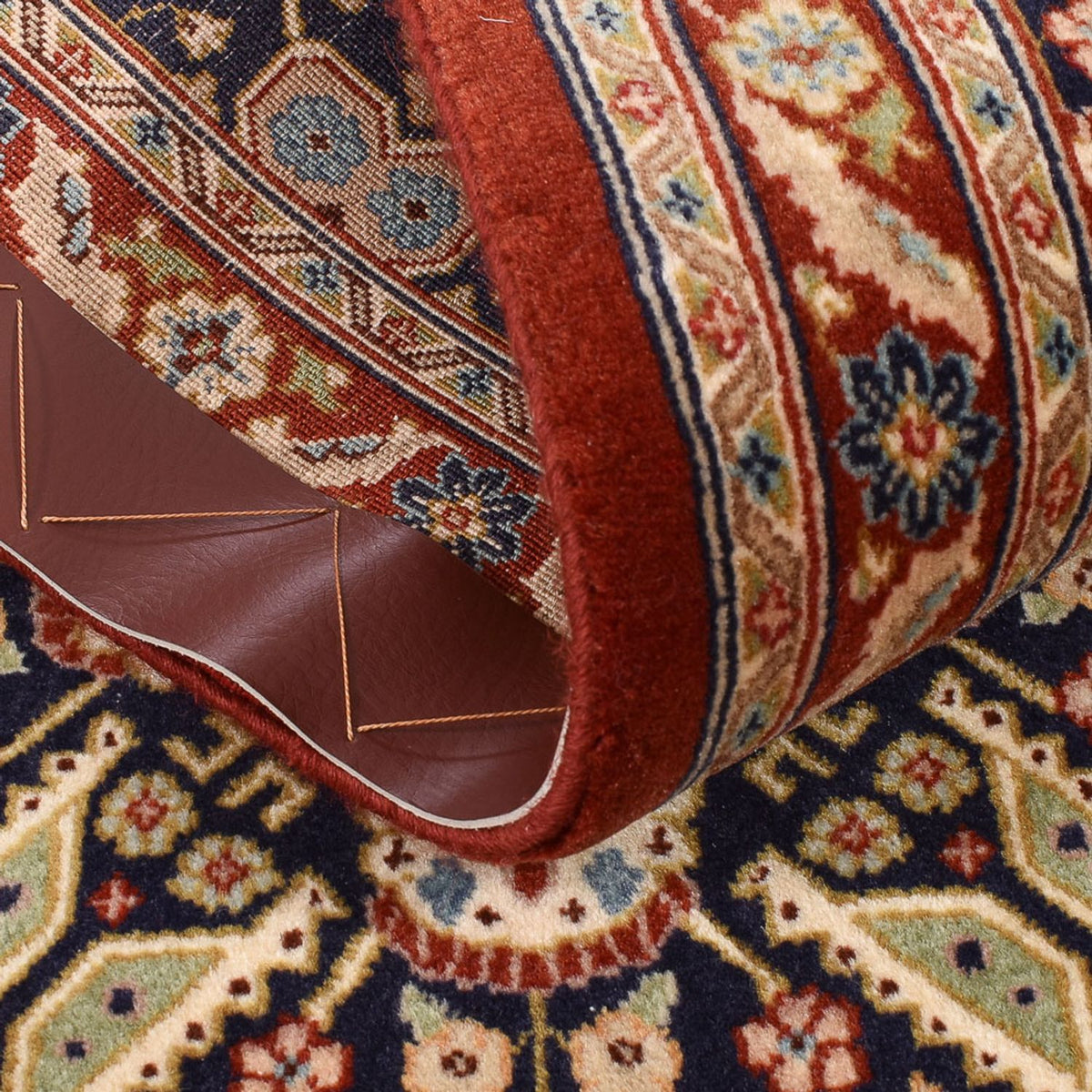 Alfombra de pasillo Alfombra Persa - Ghom - Royal - 150 x 54 cm - beige oscuro