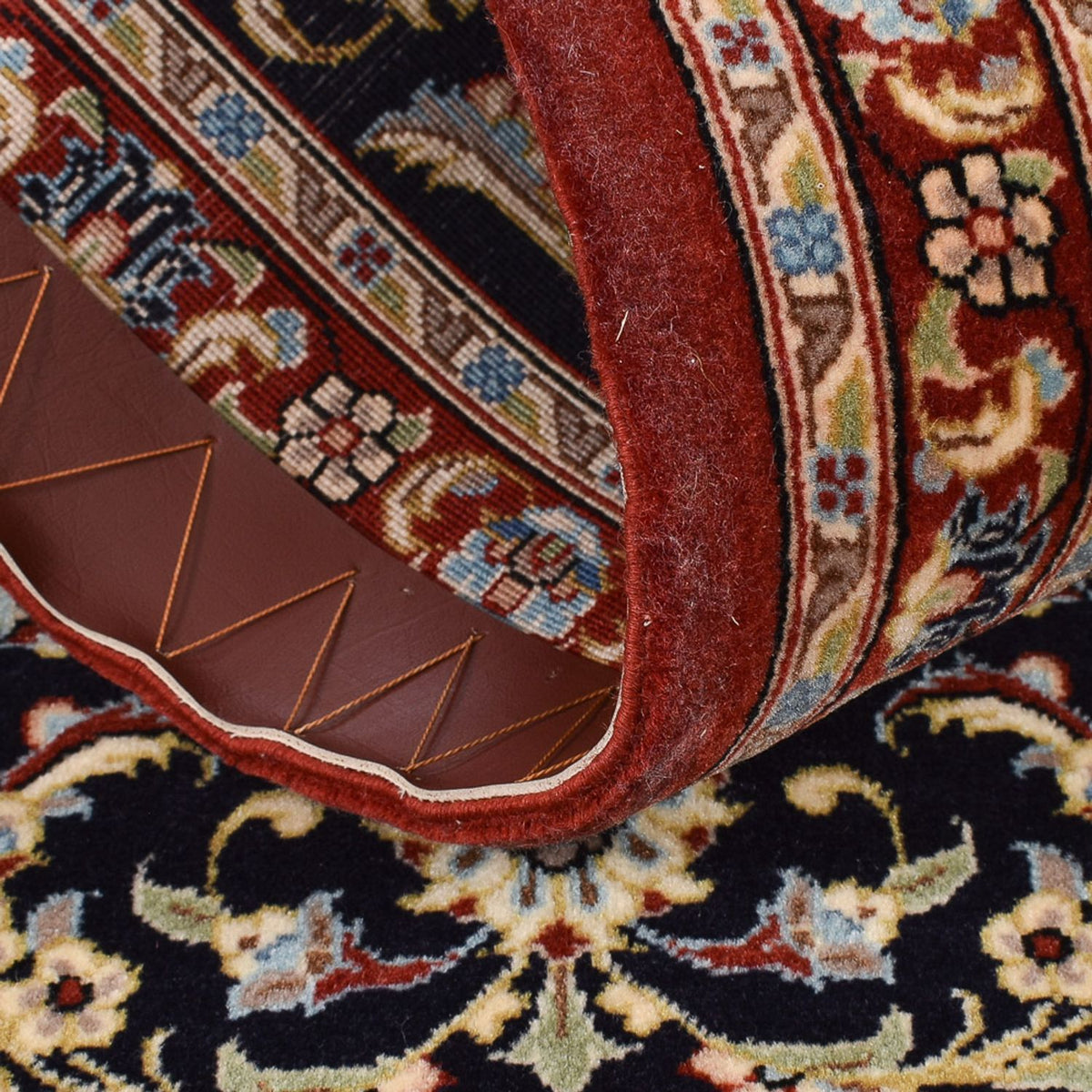 Alfombra de pasillo Alfombra Persa - Ghom - Royal - 193 x 54 cm - beige oscuro