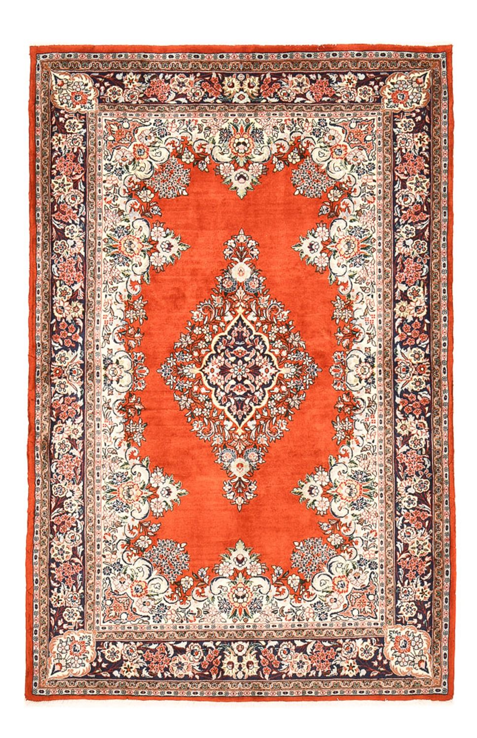 Alfombra Persa - Ghom - Royal - 196 x 131 cm - rojo