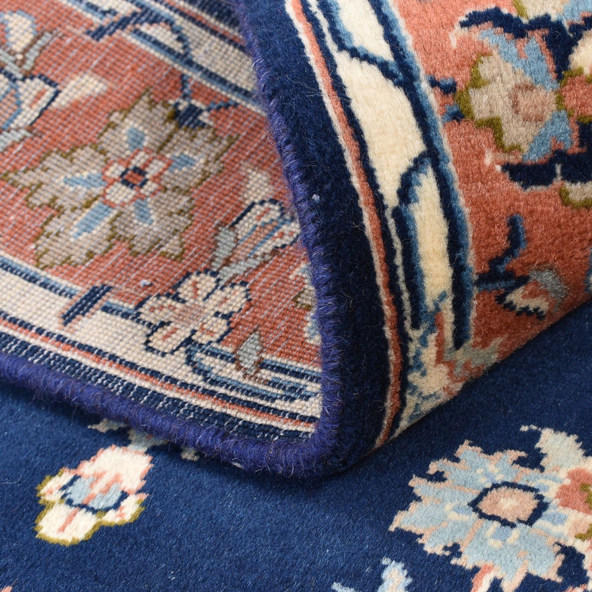Alfombra persa - Keshan - 132 x 85 cm - azul