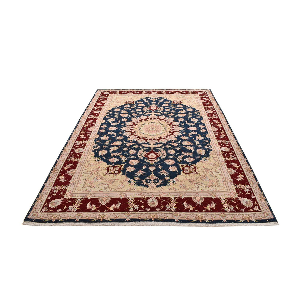 Alfombra Persa - Tabriz - Real - 287 x 202 cm - azul oscuro
