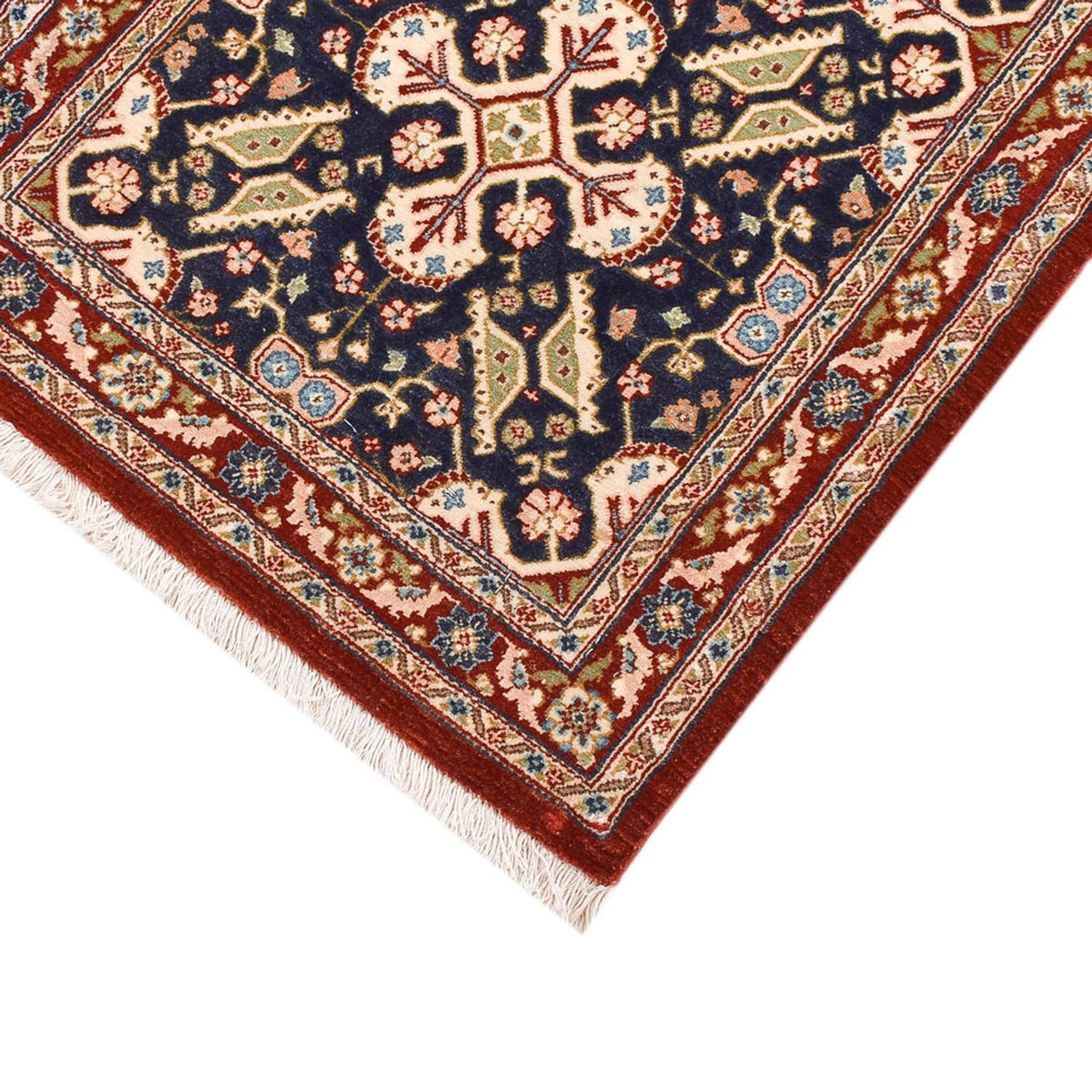 Alfombra de pasillo Alfombra Persa - Ghom - Royal - 192 x 54 cm - beige oscuro