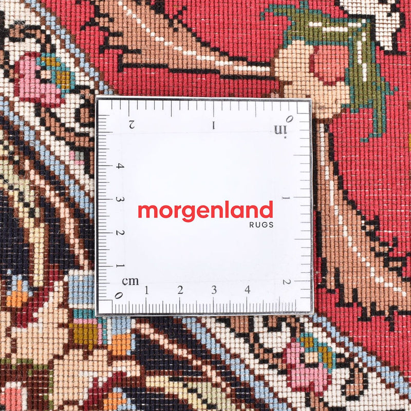 Alfombra Persa - Tabriz - Real redondo  - 150 x 150 cm - rojo