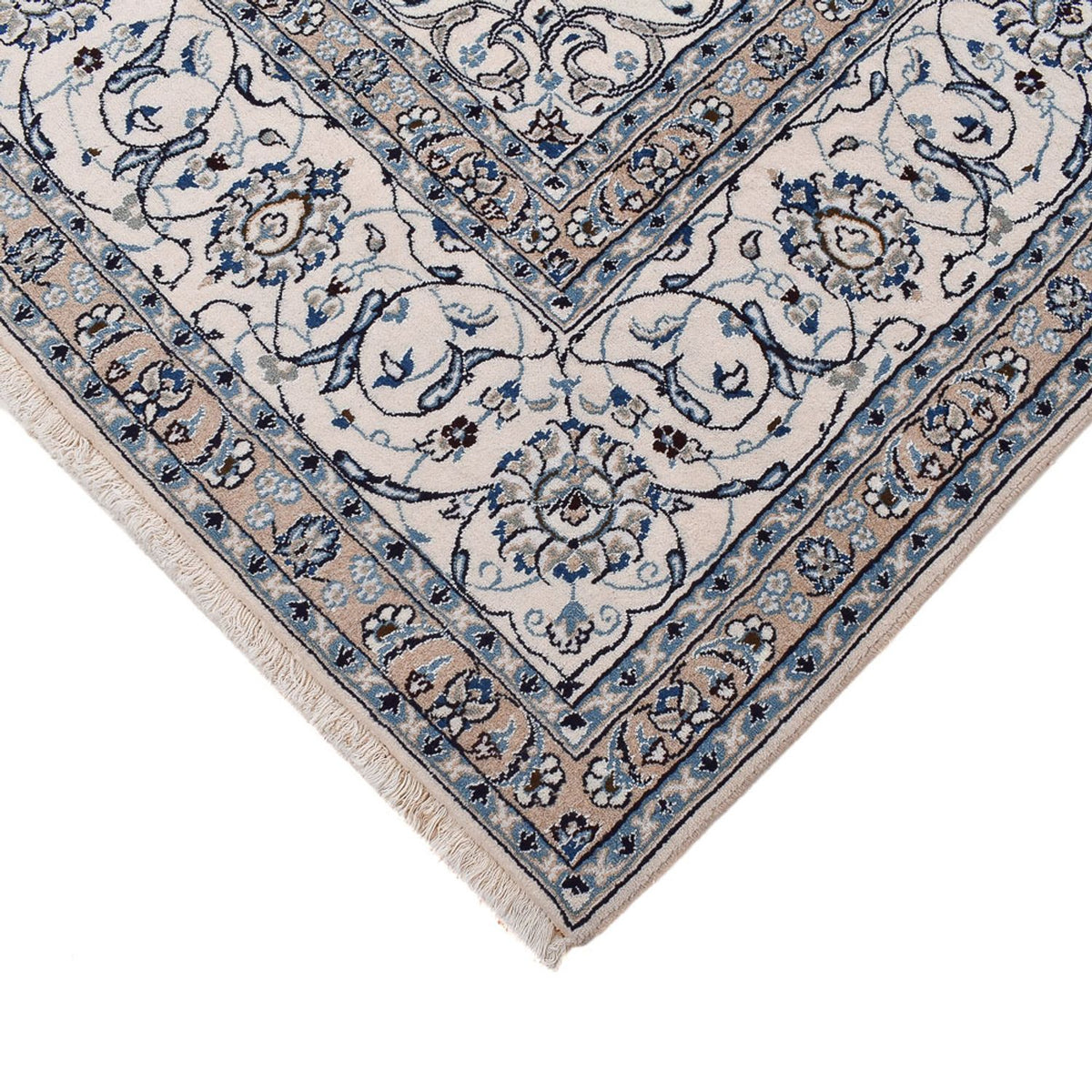 Alfombra persa - Nain - 403 x 300 cm - azul oscuro