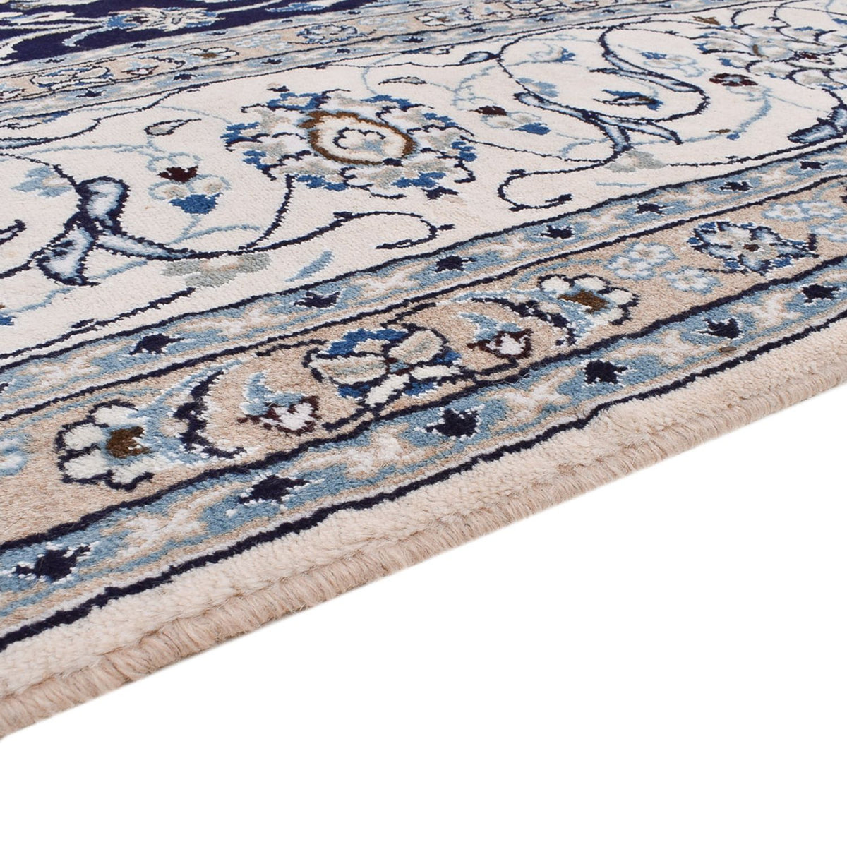 Alfombra persa - Nain - 403 x 300 cm - azul oscuro