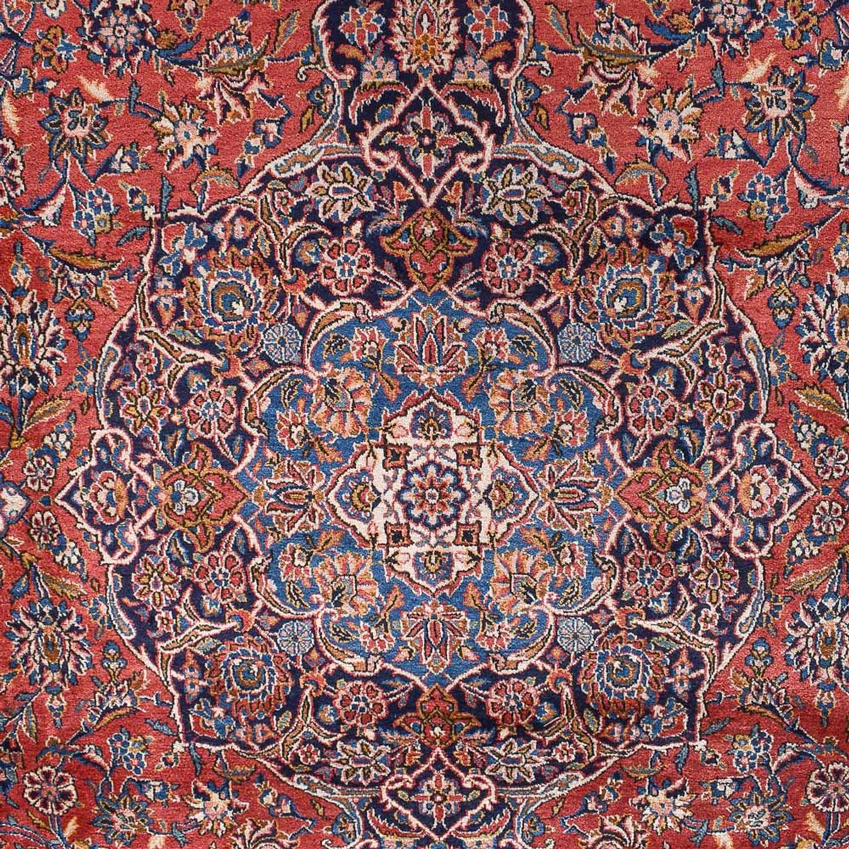 Alfombra persa - Keshan - Real - 445 x 333 cm - rojo claro