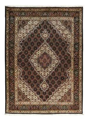 Alfombra Persa - Tabriz - Real - 210 x 152 cm - marrón oscuro
