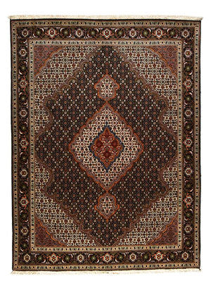 Alfombra Persa - Tabriz - Real - 204 x 152 cm - marrón oscuro