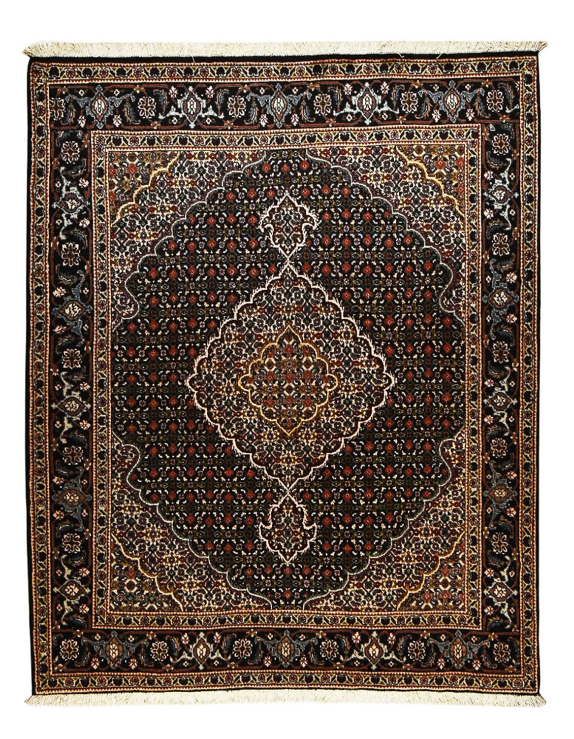 Alfombra Persa - Tabriz - Real - 192 x 153 cm - marrón oscuro