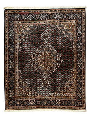 Alfombra Persa - Tabriz - Real - 192 x 153 cm - marrón oscuro