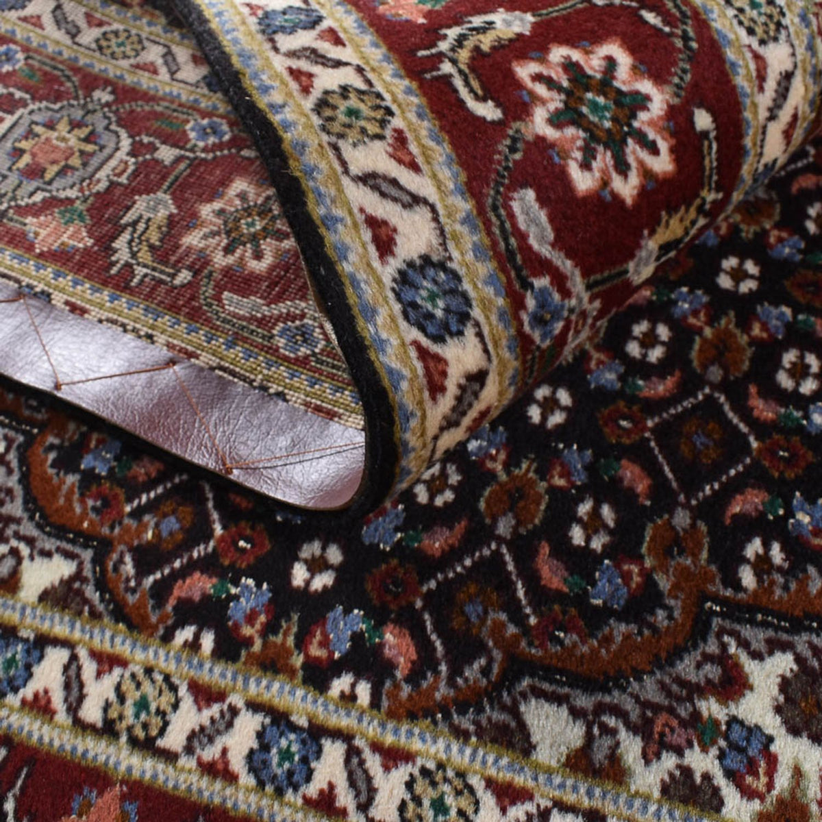 Alfombra Persa - Tabriz - Real - 201 x 148 cm - marrón oscuro