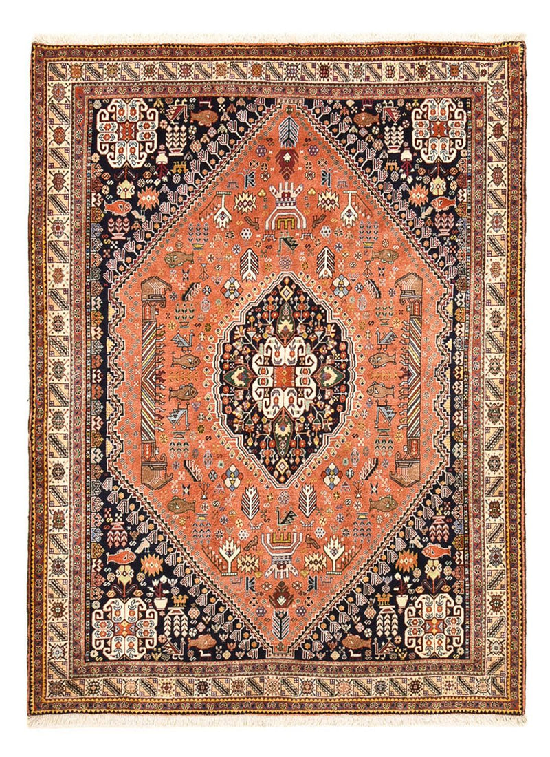 Alfombra Gabbeh - Persa Kashkuli - 202 x 152 cm - rojo claro