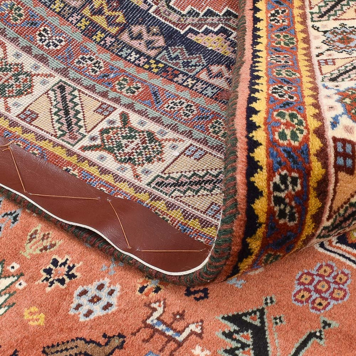 Alfombra Gabbeh - Persa Kashkuli - 202 x 152 cm - rojo claro