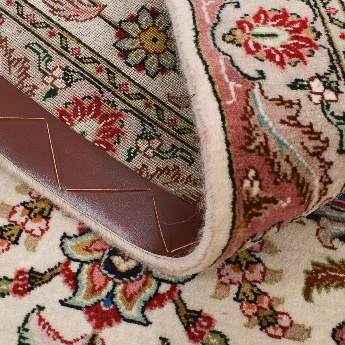 Alfombra de pasillo Alfombra Persa - Tabriz - Real - 297 x 69 cm - arena