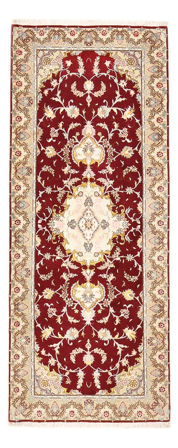 Alfombra de pasillo Alfombra Persa - Tabriz - Real - 198 x 80 cm - rojo
