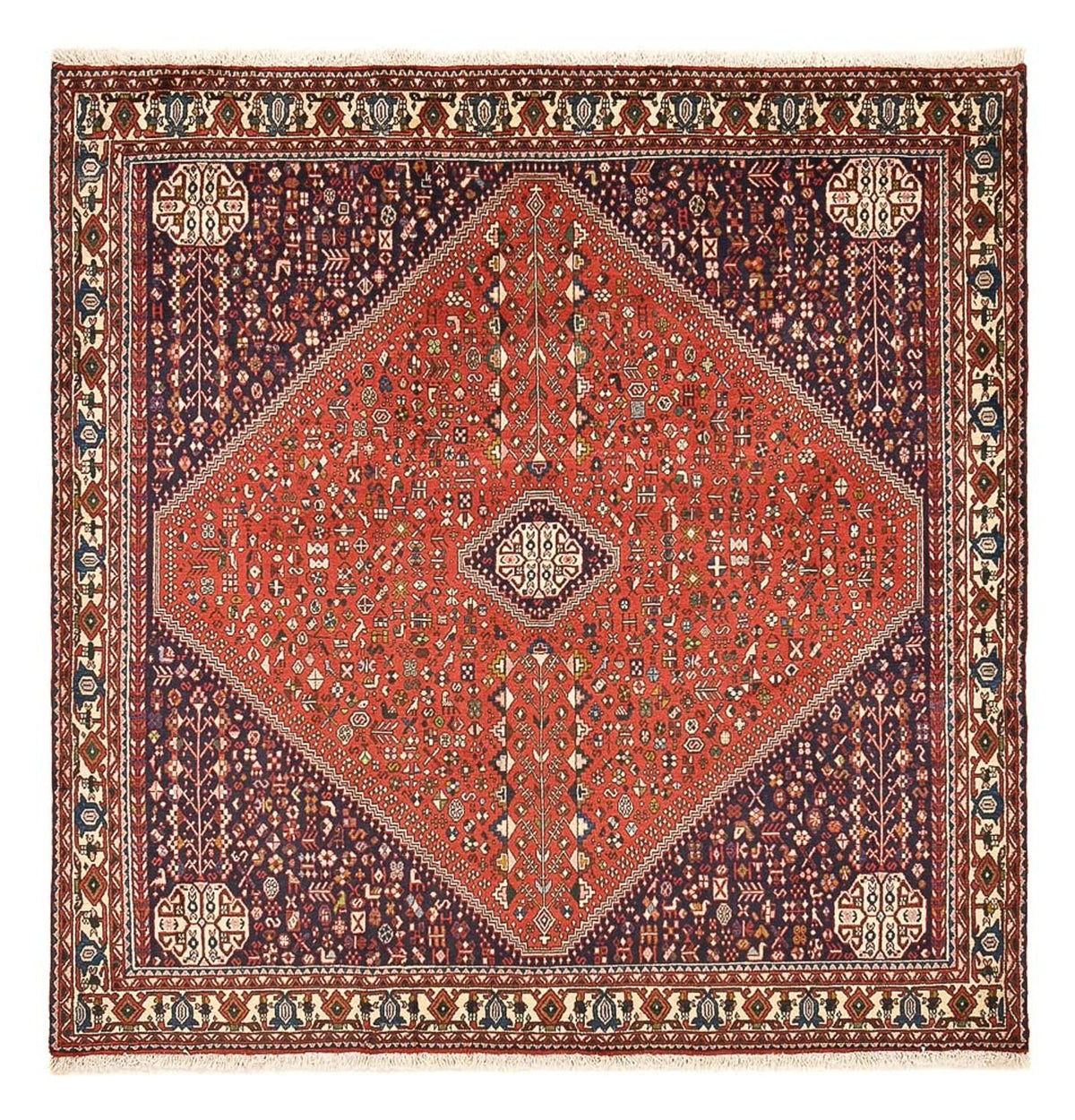 Alfombra persa - Nómada cuadrado  - 197 x 193 cm - rojo