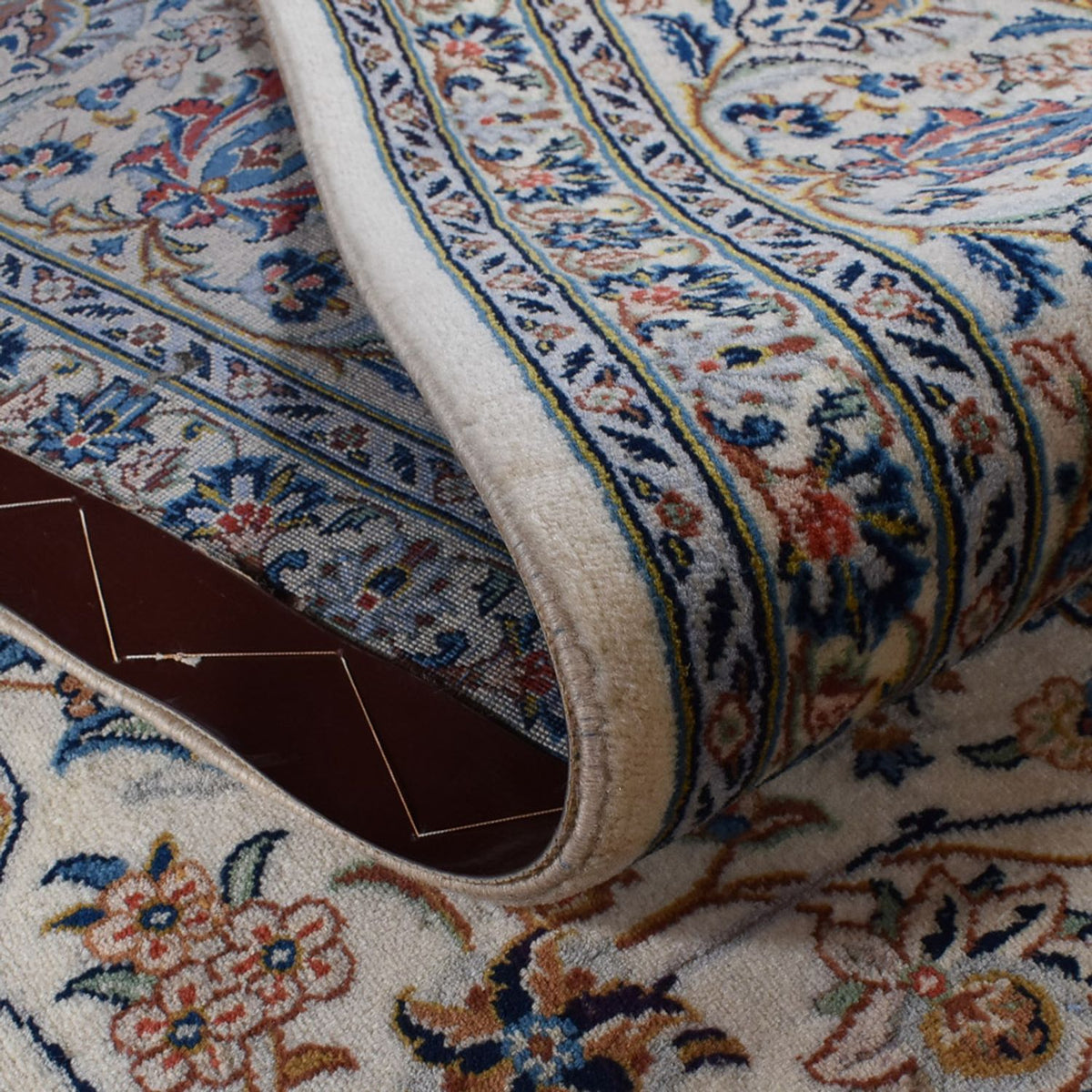 Alfombra persa - Keshan - Real - 355 x 247 cm - gris