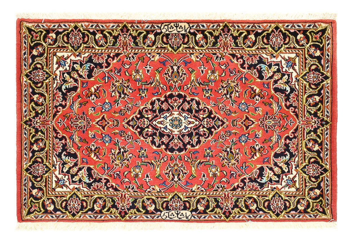 Alfombra persa - Keshan - 100 x 70 cm - rojo