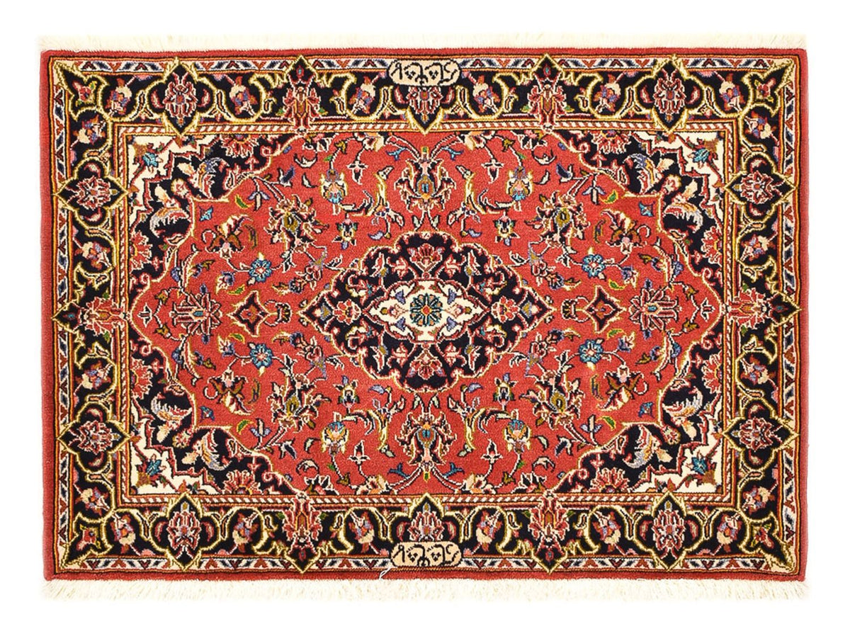 Alfombra persa - Keshan - 100 x 70 cm - rojo