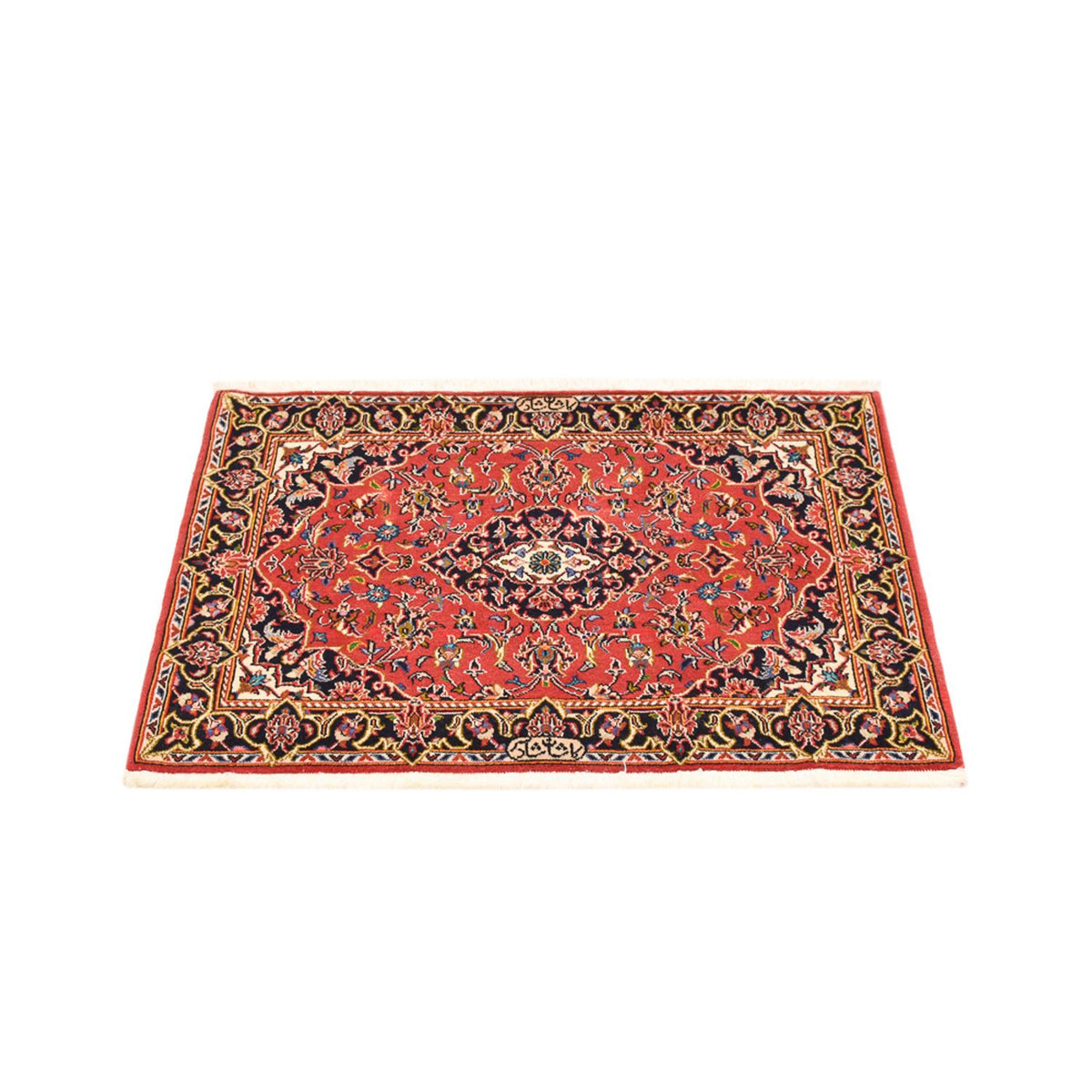 Alfombra persa - Keshan - 100 x 70 cm - rojo