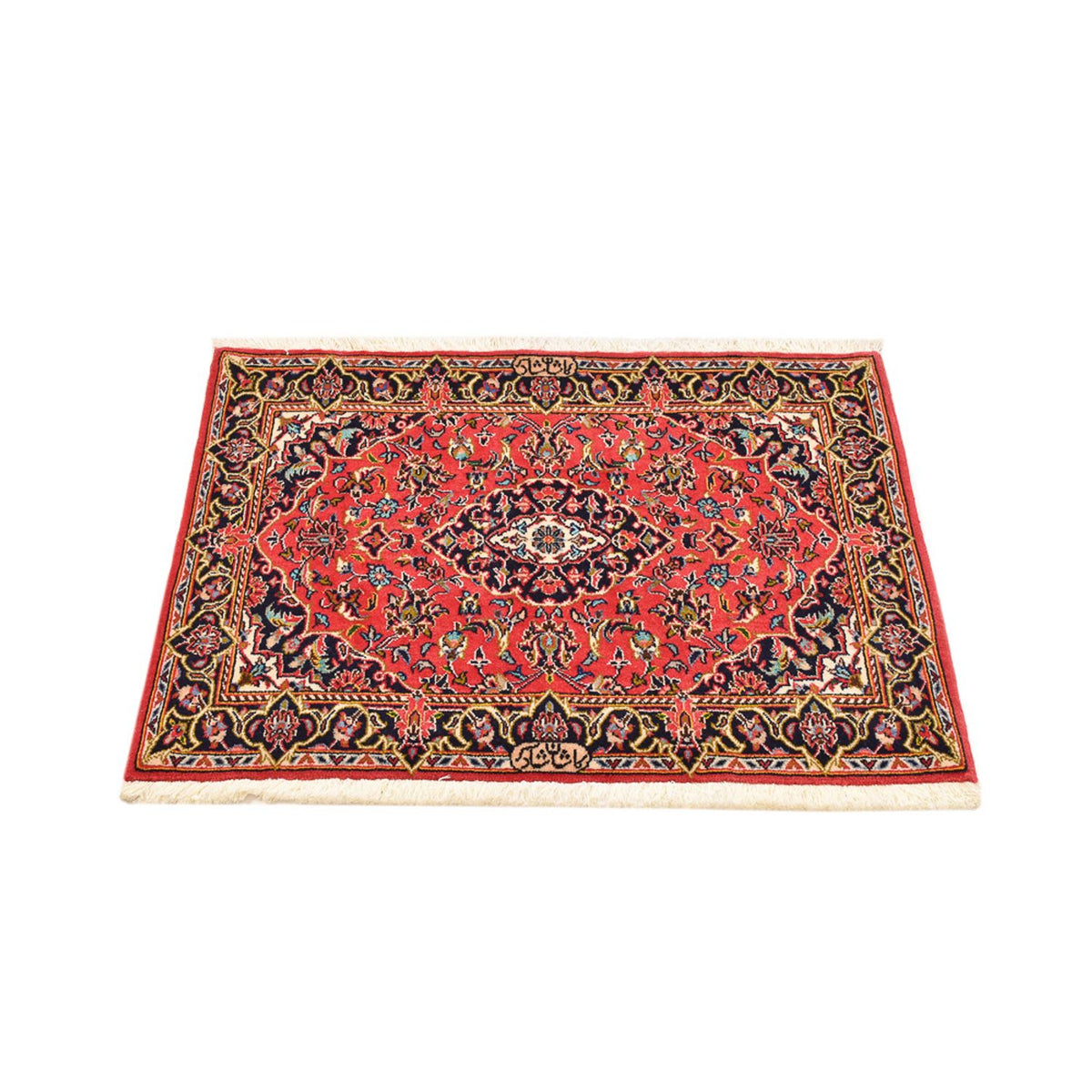 Alfombra persa - Keshan - 100 x 70 cm - rojo