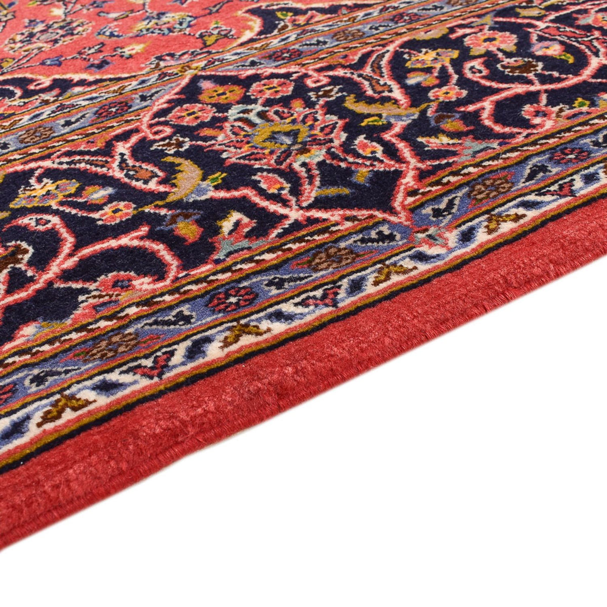 Alfombra persa - Keshan - 222 x 142 cm - rojo claro