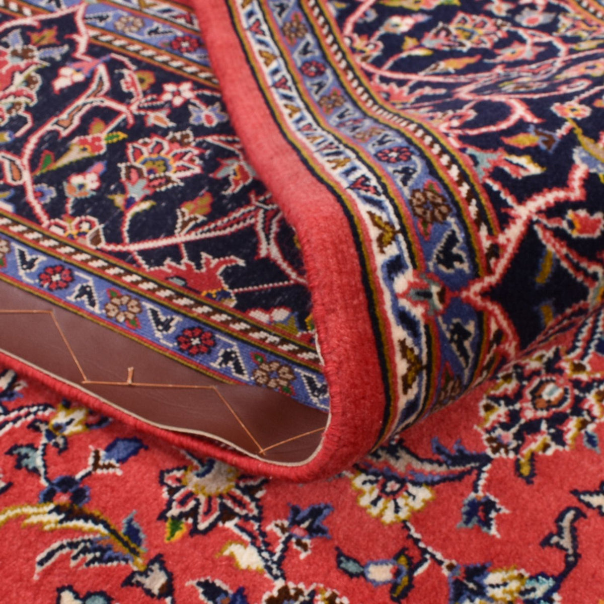 Alfombra persa - Keshan - 222 x 142 cm - rojo claro
