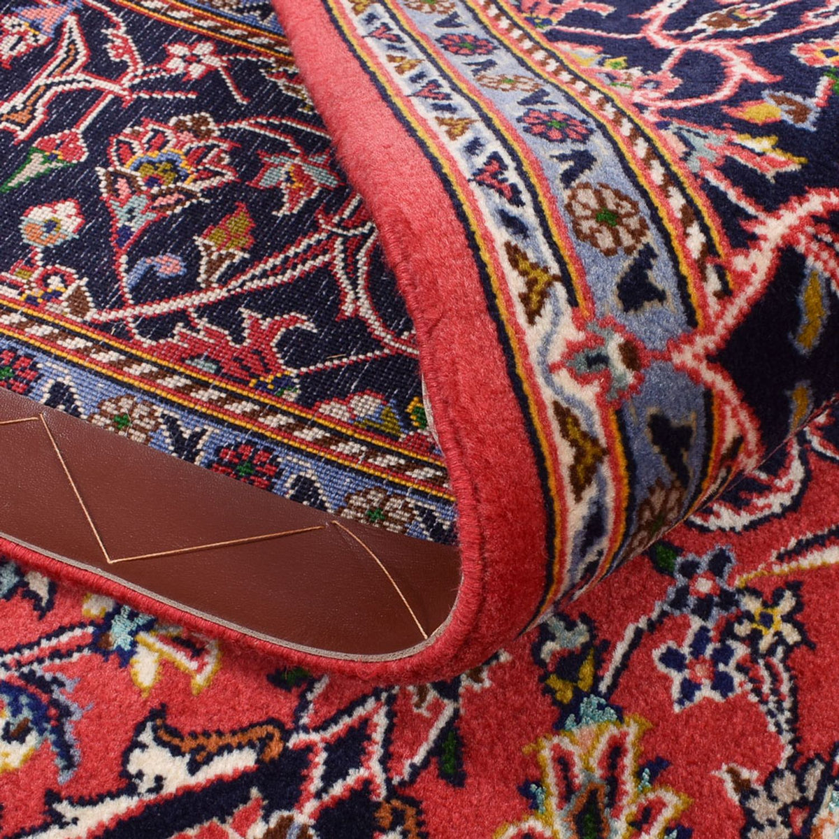 Alfombra persa - Keshan - 217 x 138 cm - rojo claro