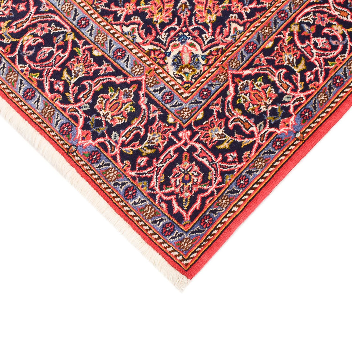 Alfombra persa - Keshan - 170 x 114 cm - rojo claro
