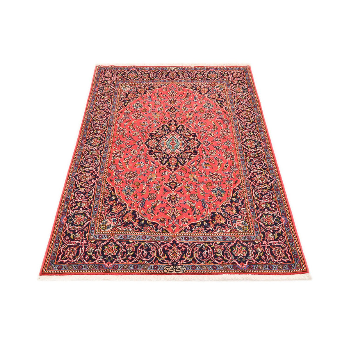 Alfombra persa - Keshan - 170 x 114 cm - rojo claro